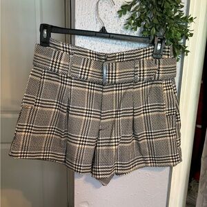 Zara High Waisted Belted Shorts